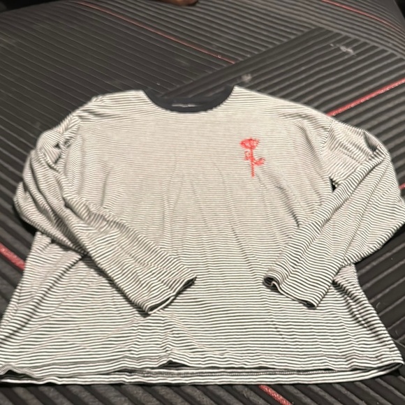 Striped Black and White Men's Shirt - Picture 1 of 3